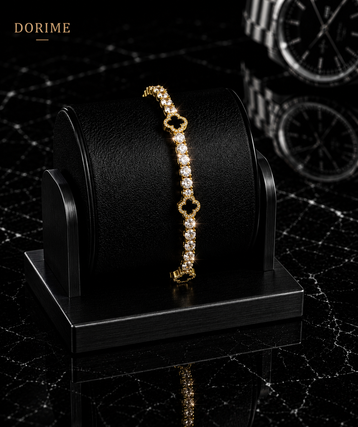 Dorime Noir Clover Bracelet